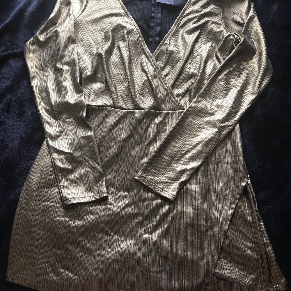Forever 21 Gold Short Jumpsuit